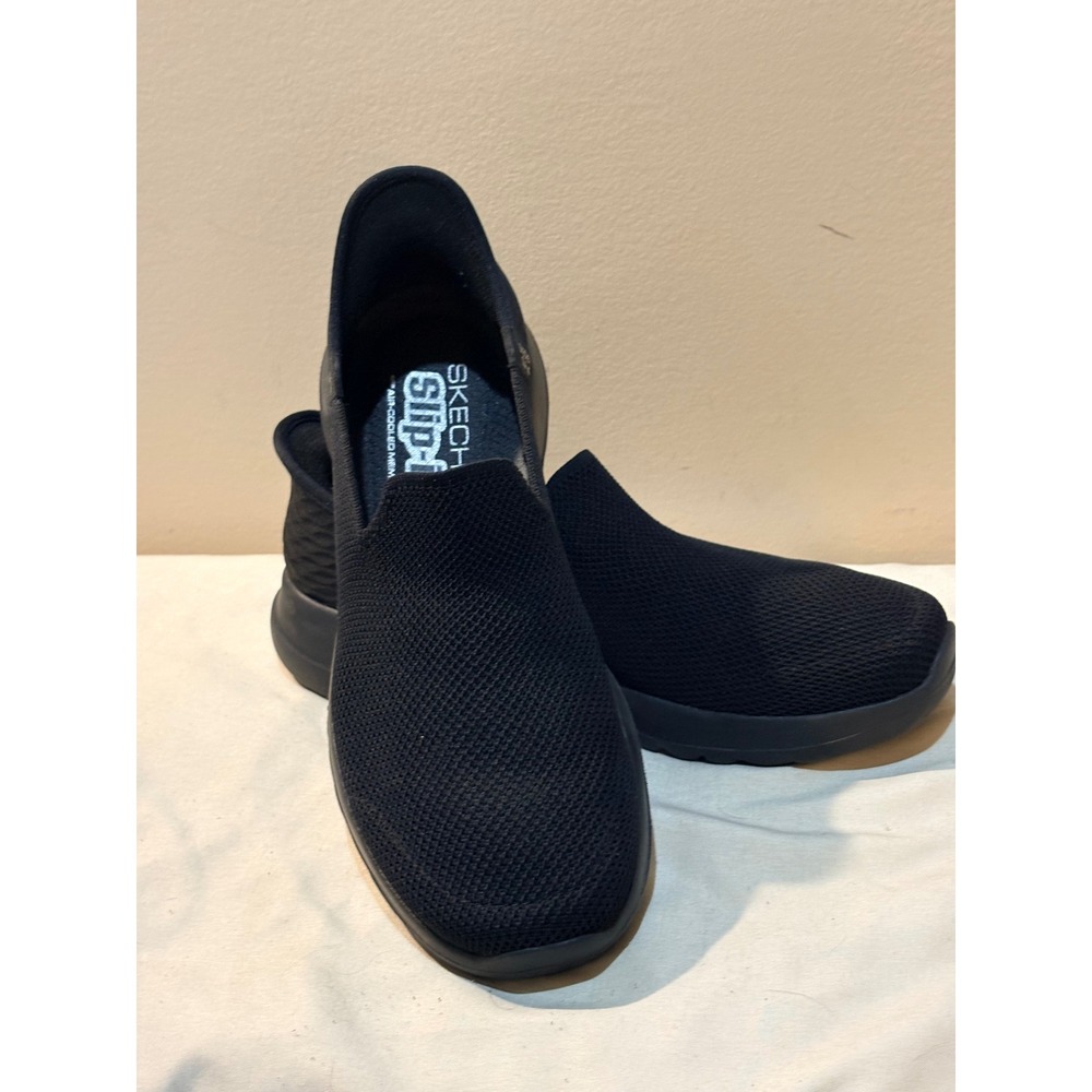 Skechers Slip-ins Go Walk Mia Black Sneakers 124641 Womens‎ 6.5